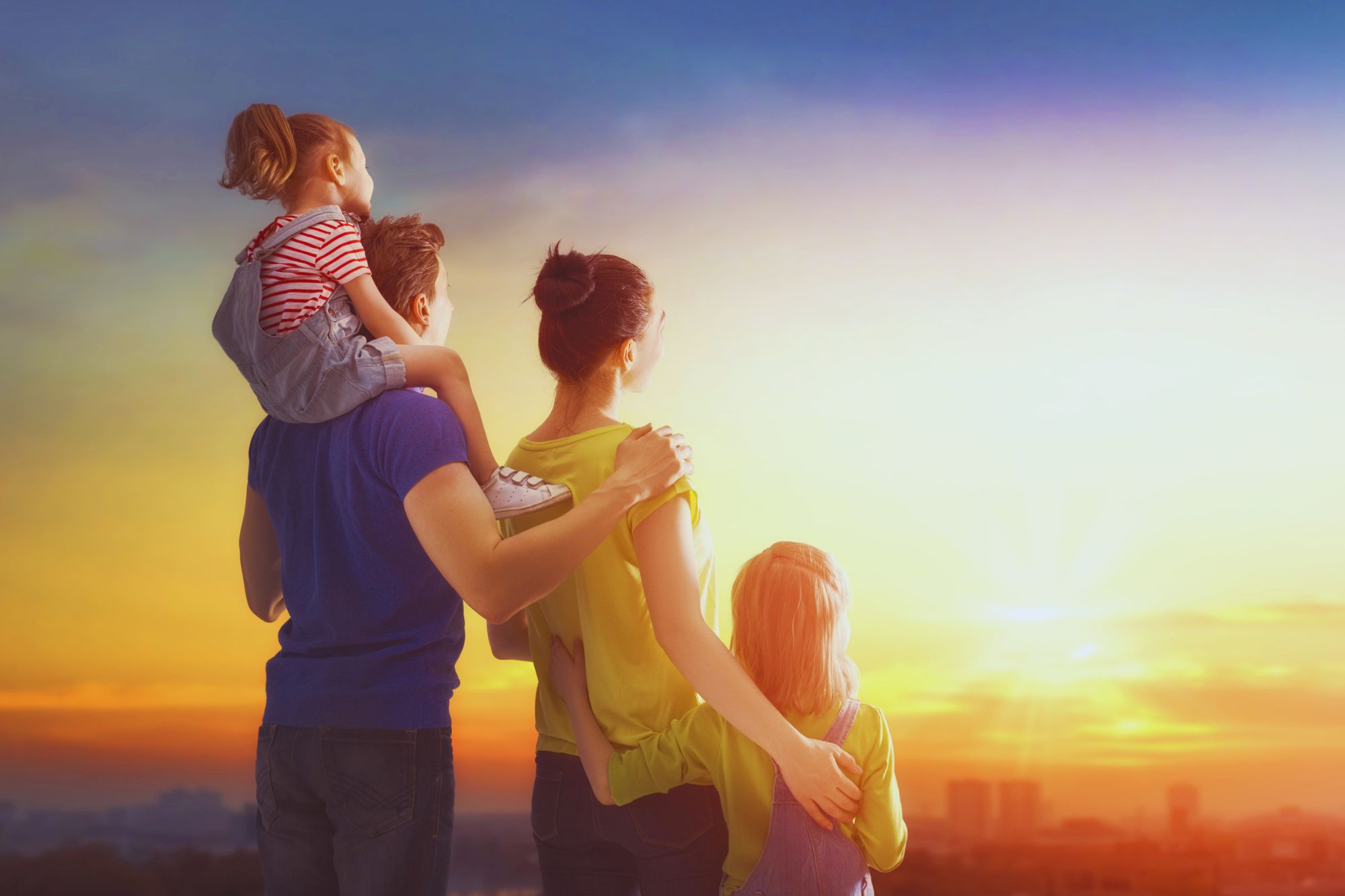 Dating After Divorce Consider Blended Families Bonus Children Family at Sunset