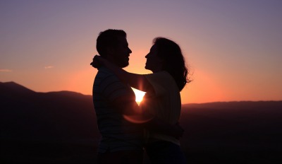 Couple realizing the benefits of the work they put into saving an unhappy marriage.